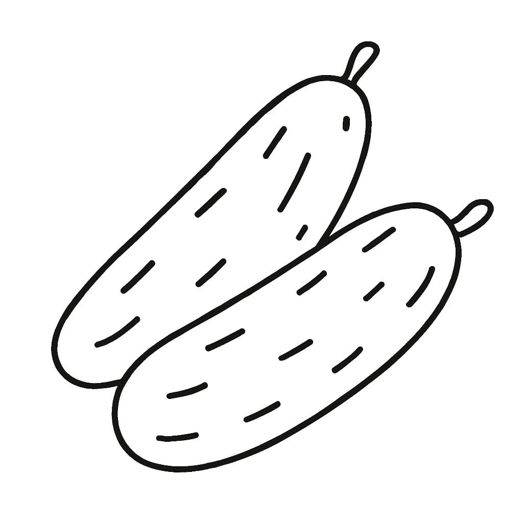 Nakreslete Okurka prostý omalovánka