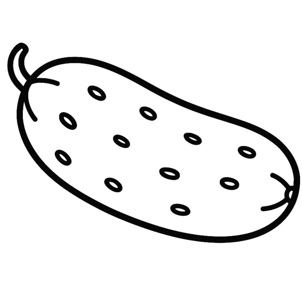 Nakreslete Okurka snadný tisknutelné omalovánka