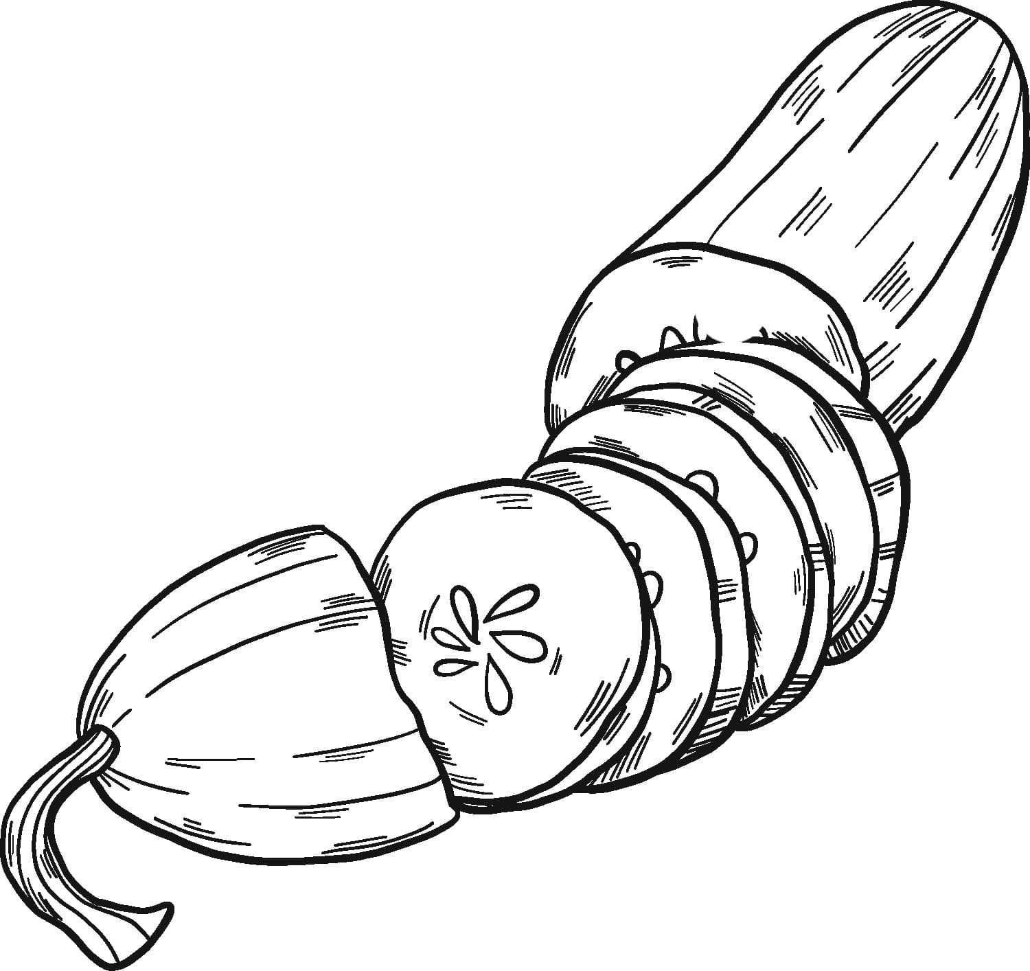 Nakreslete Okurka u dětí omalovánka