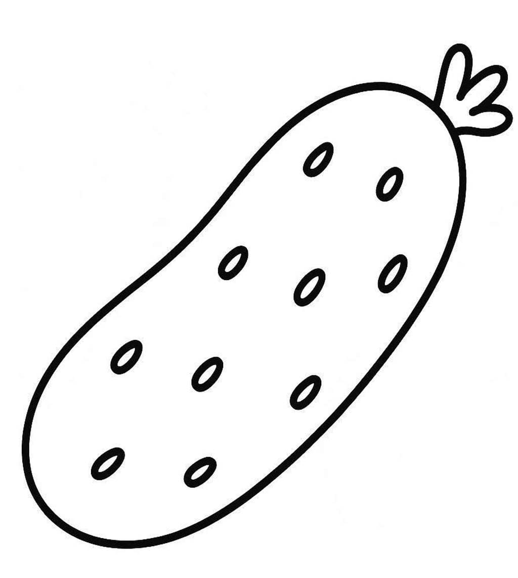 Nakreslete Okurka základní tisknutelné omalovánka