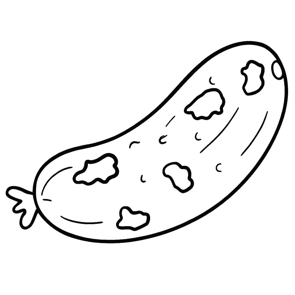Nakreslete Okurka zdarma pro děti omalovánka