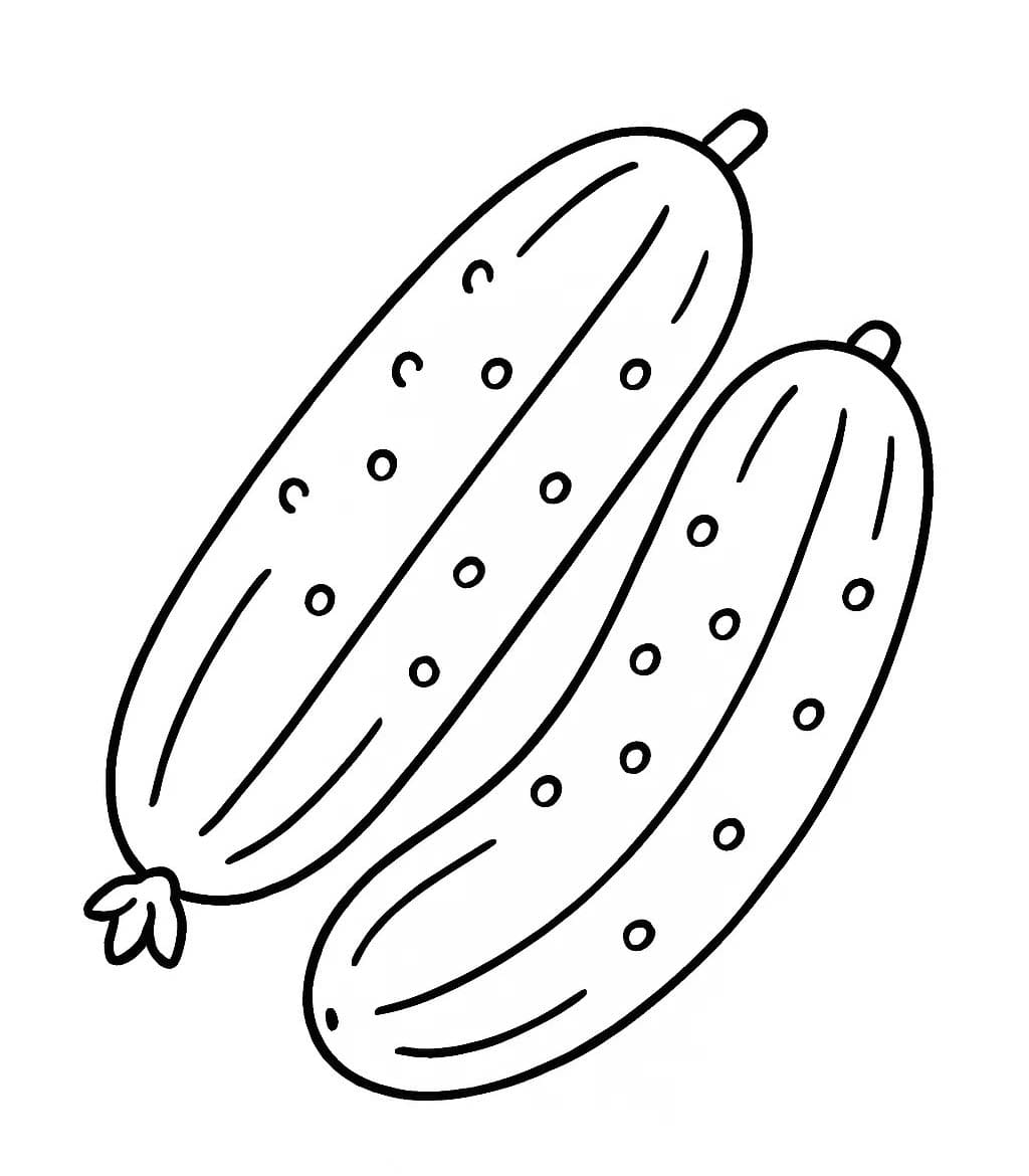 Nakreslete Okurka zdarma prostý omalovánka