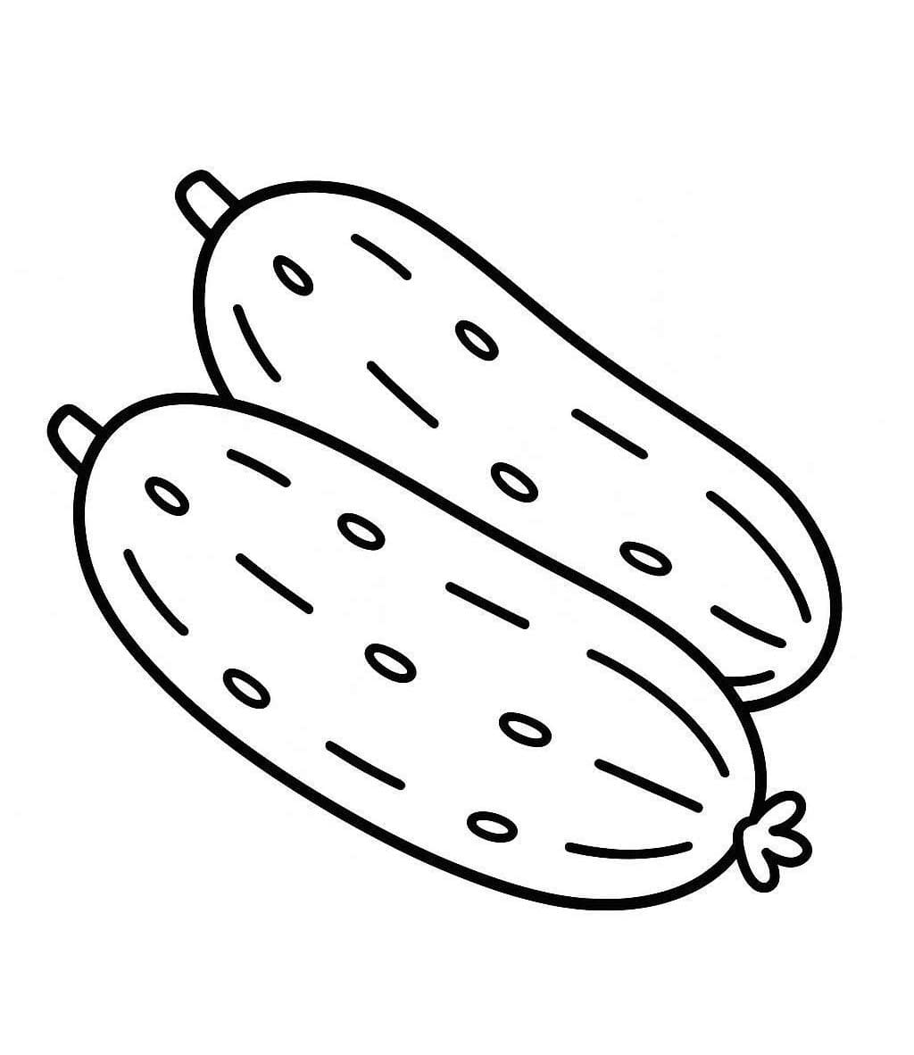 Nakreslete Okurka zdarma snadný omalovánka