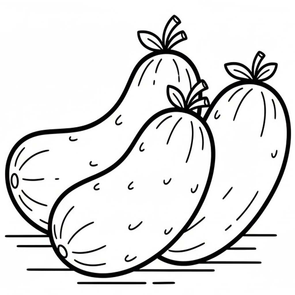 Nakreslete Okurka zdarma omalovánka