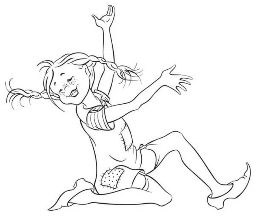 Nakreslete Pipi Dlouhá Punčocha prostý u dětí omalovánka