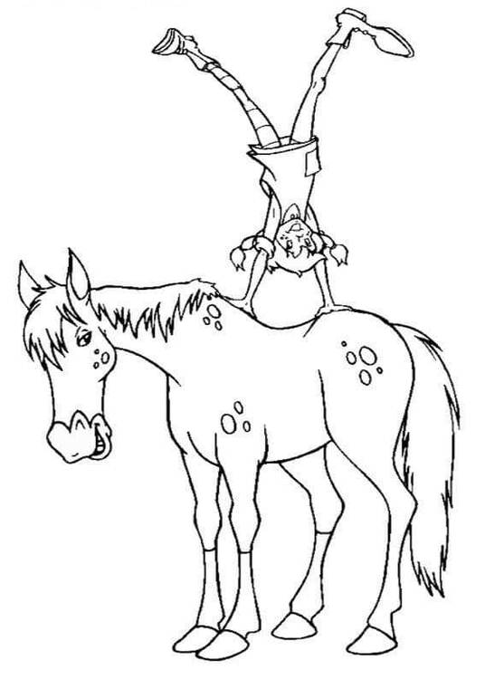 Nakreslete Pipi Dlouhá Punčocha zdarma omalovánka