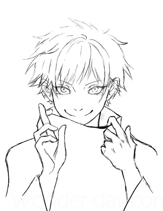 Nakreslete Satoru Gojo 1 omalovánka