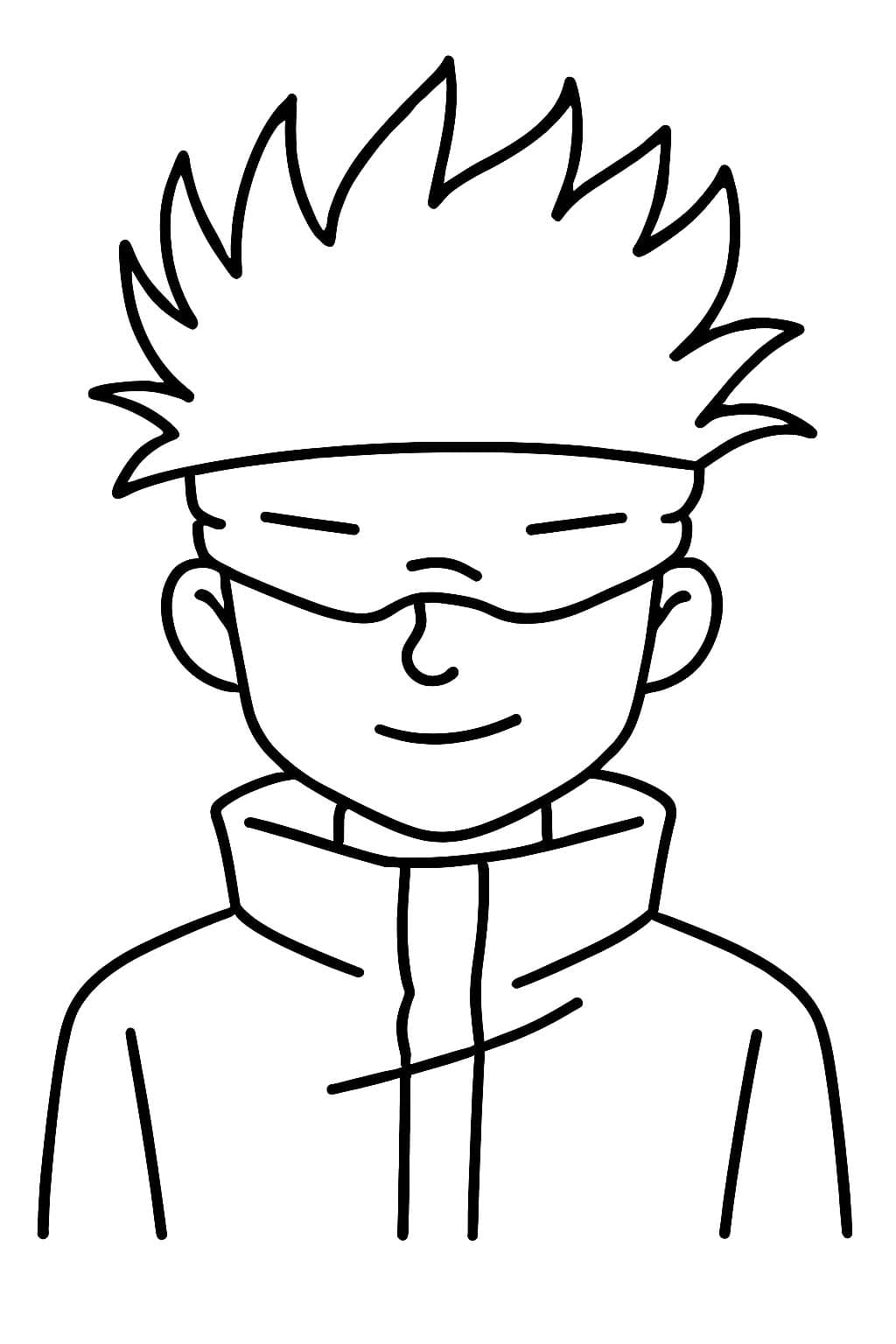 Nakreslete Satoru Gojo 5 omalovánka