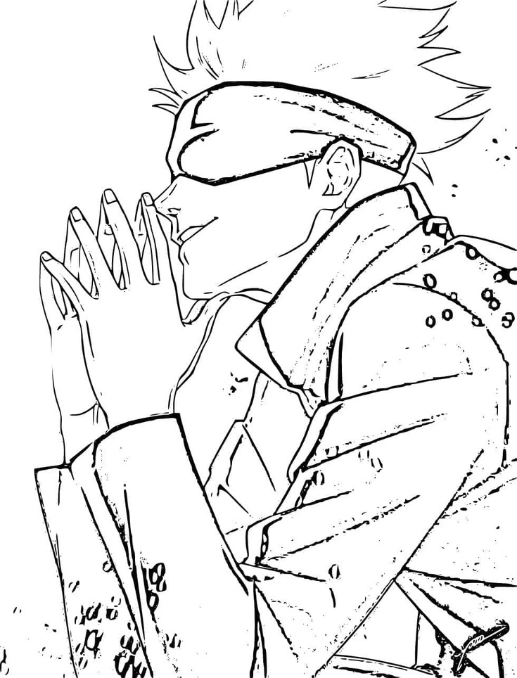 Nakreslete Satoru Gojo 6 omalovánka