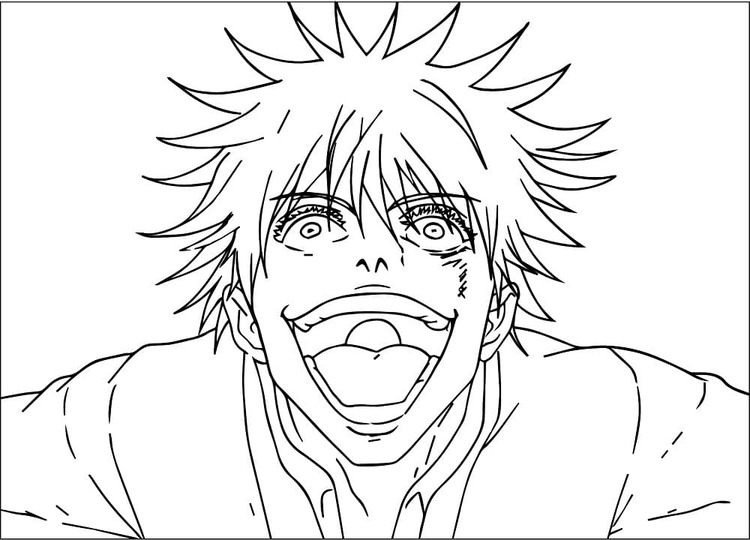 Nakreslete Satoru Gojo pro děti omalovánka