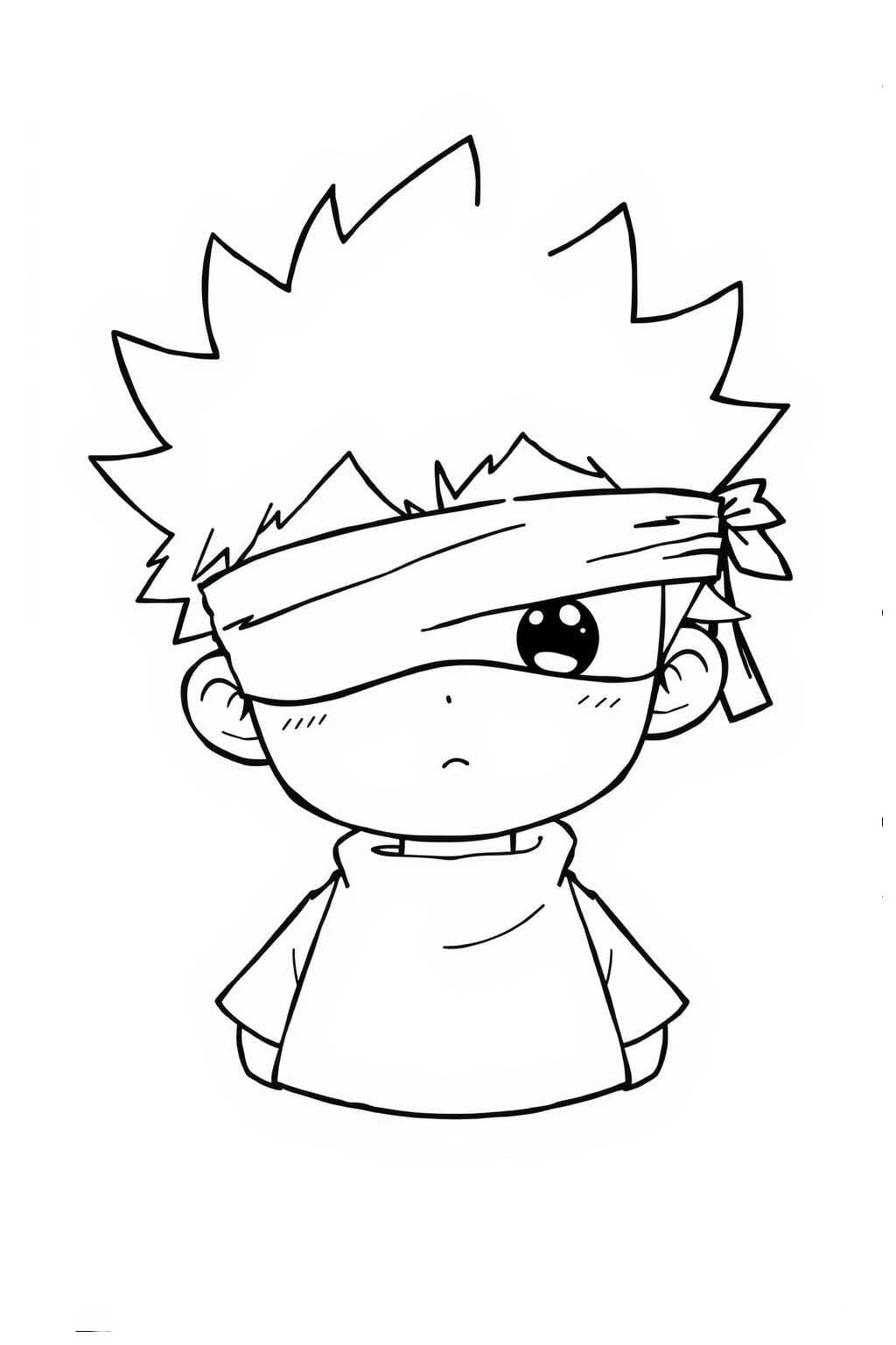 Nakreslete Satoru Gojo snadný omalovánka