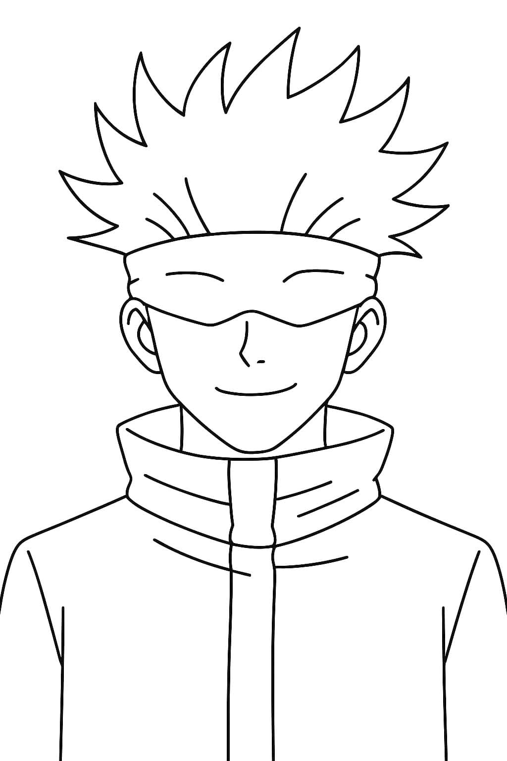 Nakreslete Satoru Gojo zdarma pro děti omalovánka