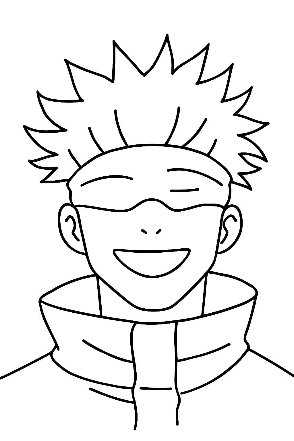 Nakreslete Satoru Gojo zdarma snadný omalovánka