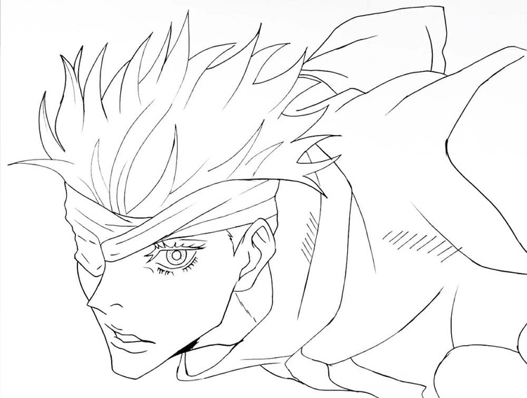 Nakreslete Satoru Gojo zdarma omalovánka
