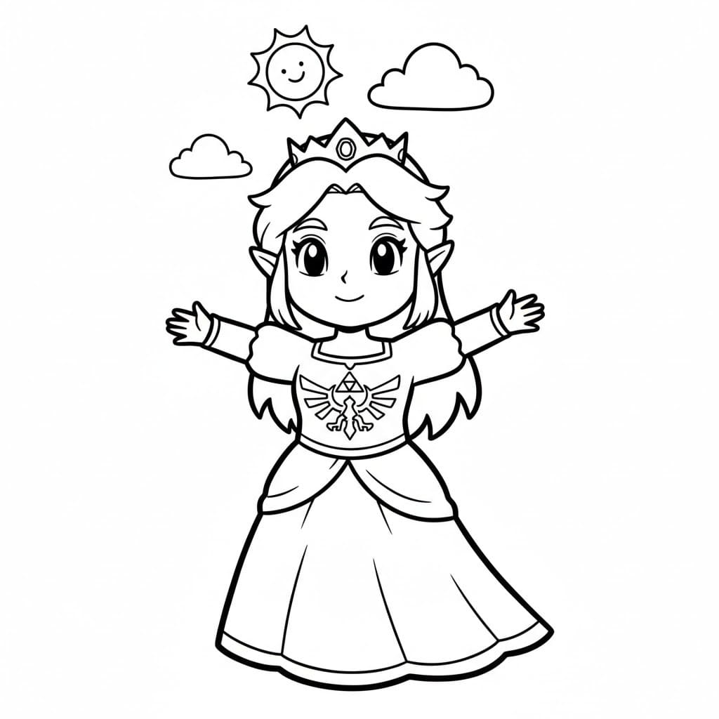 Nakreslete Zelda 4 omalovánka