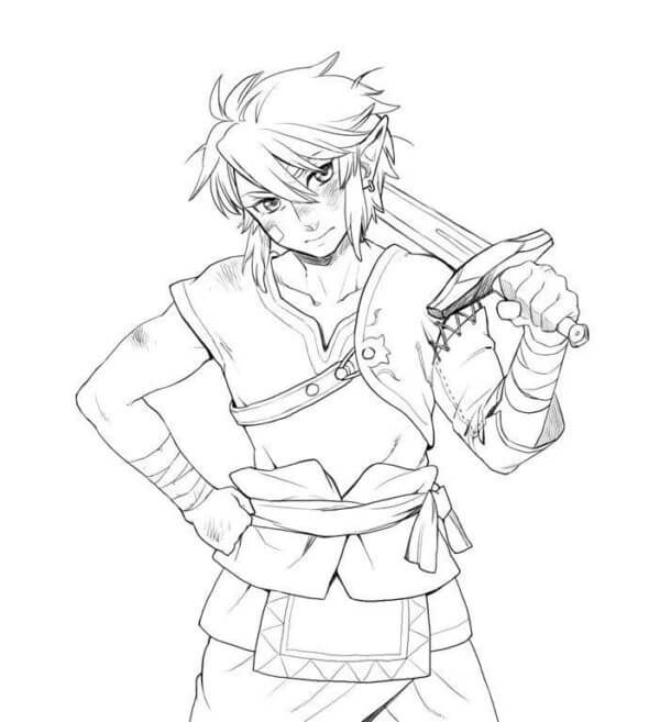 Nakreslete Zelda 5 omalovánka