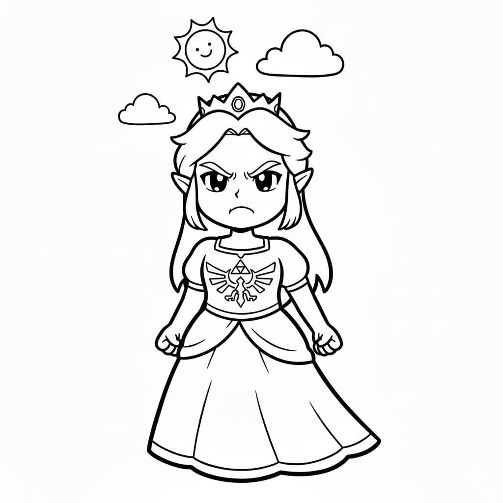 Nakreslete Zelda k vytisknutí omalovánka