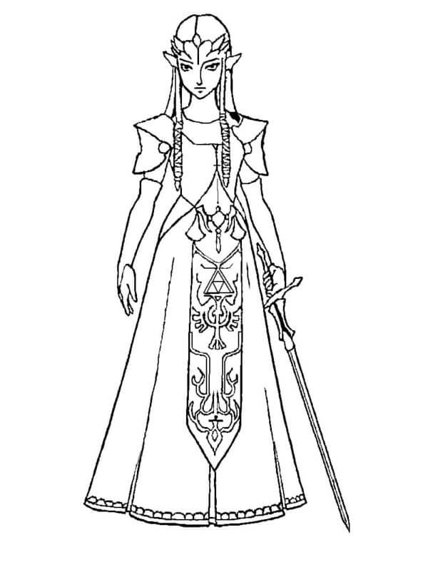 Nakreslete Zelda prostý tisknutelné omalovánka