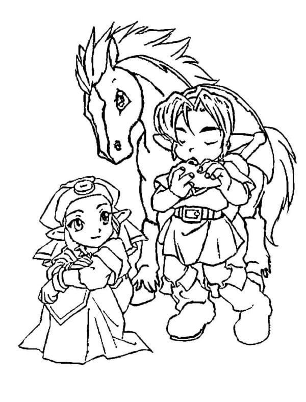 Nakreslete Zelda snadný omalovánka
