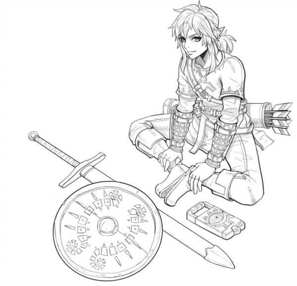 Nakreslete Zelda zdarma základní omalovánka