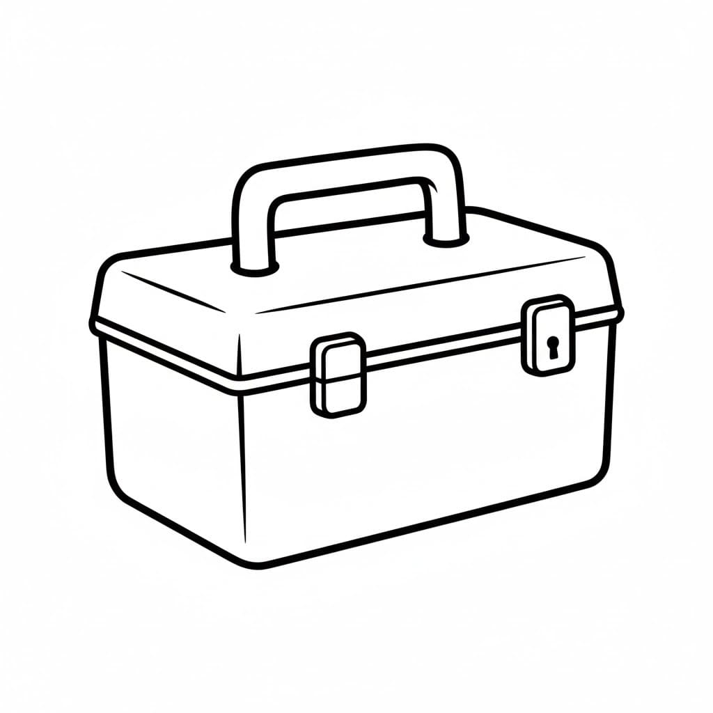 Nářadí tisknutelné omalovánka