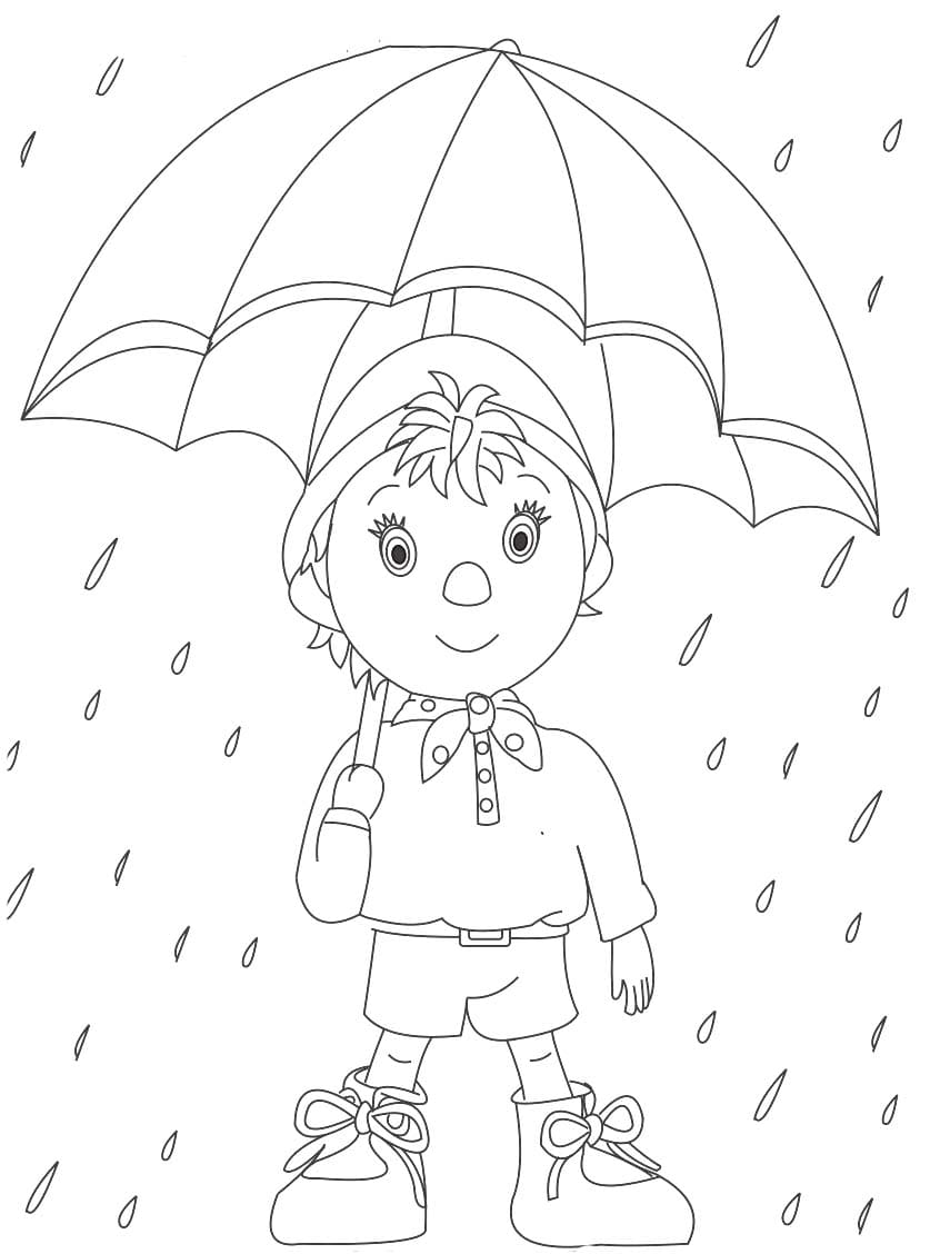 Noddy k vytisknutí omalovánka