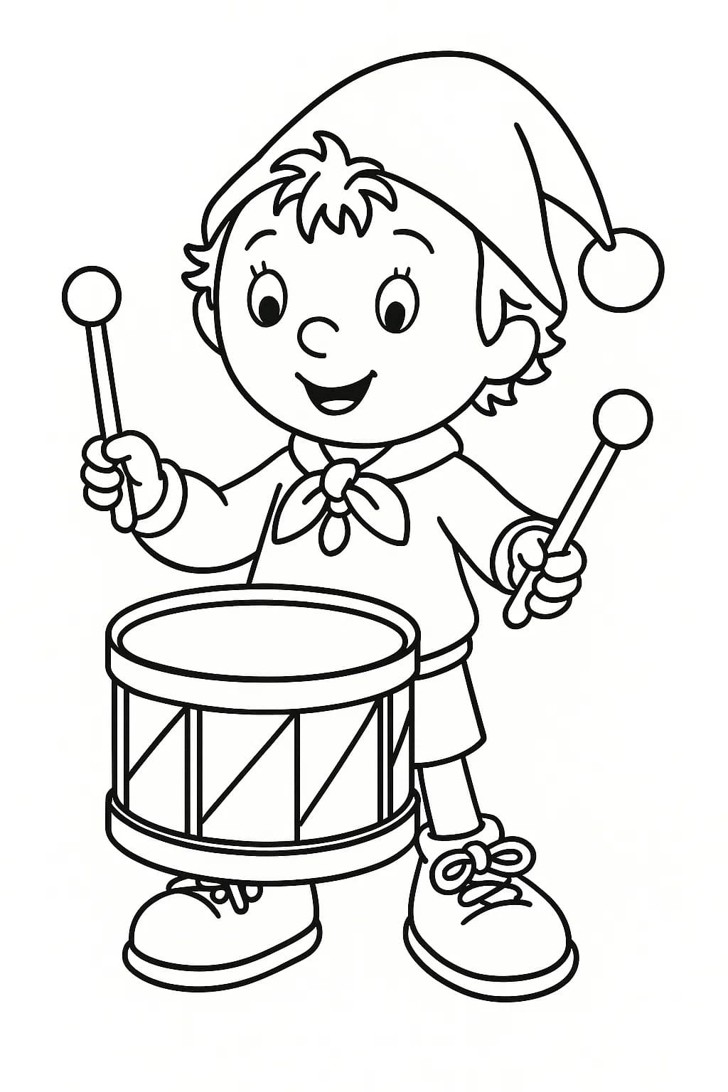 Noddy prostý tisknutelné omalovánka