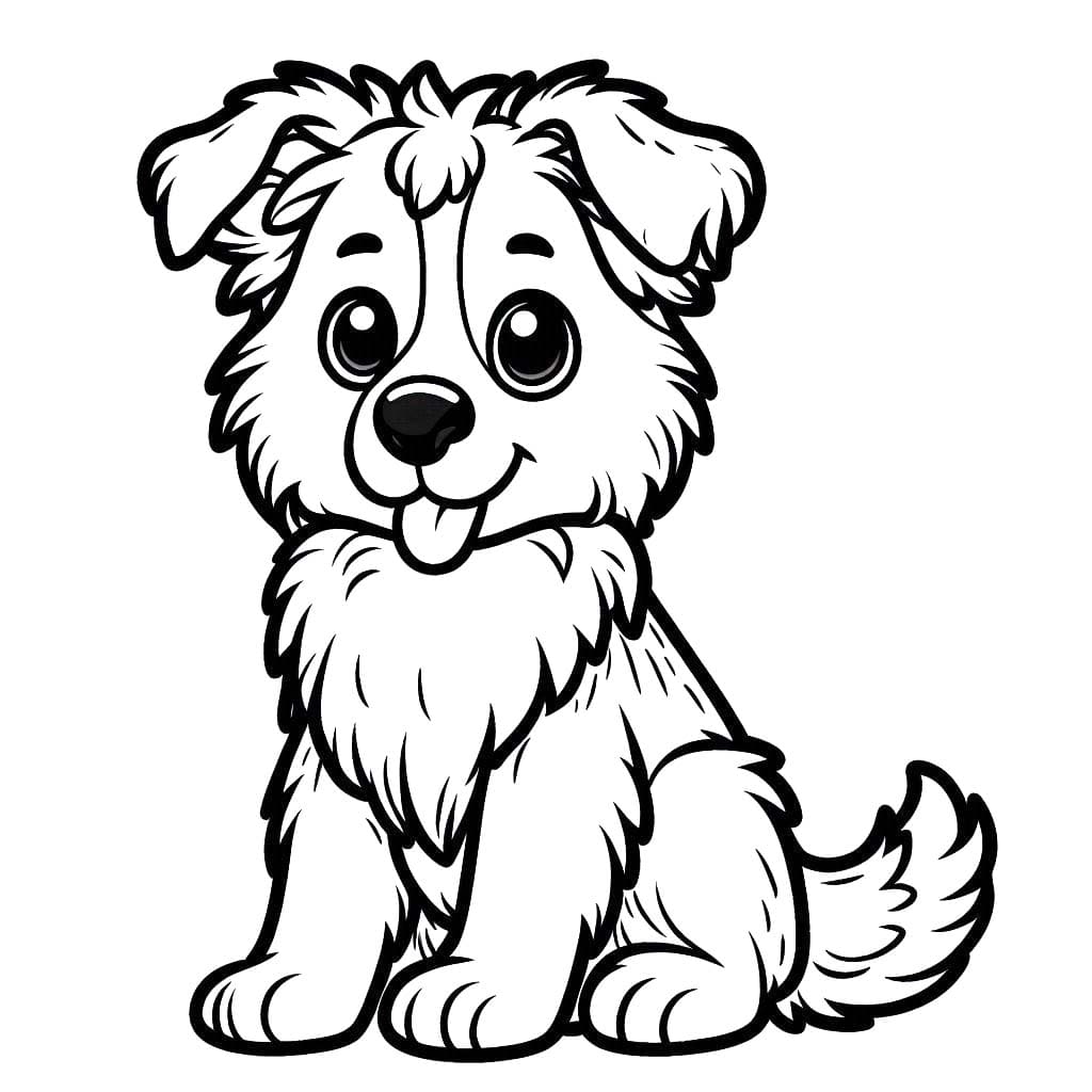 Obraz Border Kolie snadný omalovánka