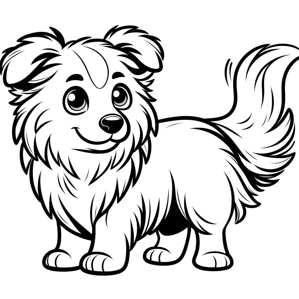 Obraz Border Kolie základní omalovánka