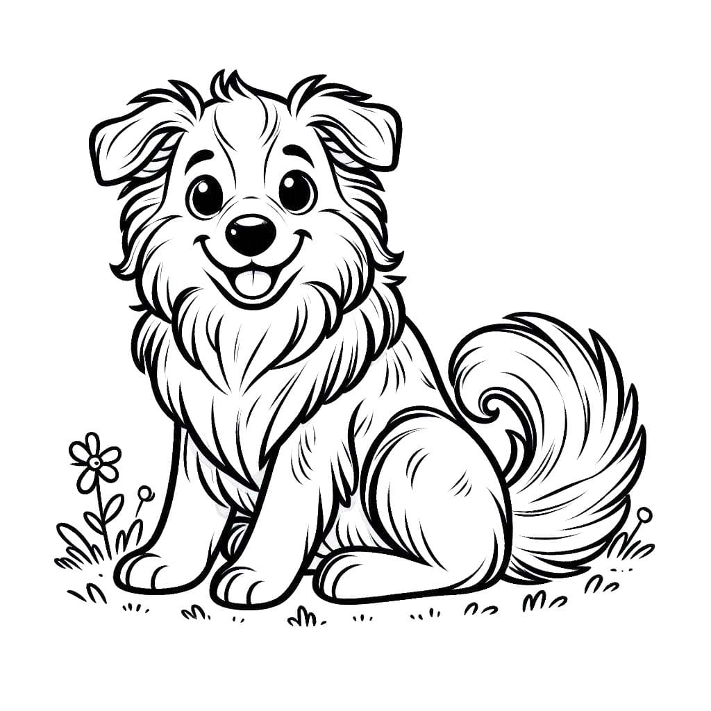 Obraz Border Kolie zdarma omalovánka