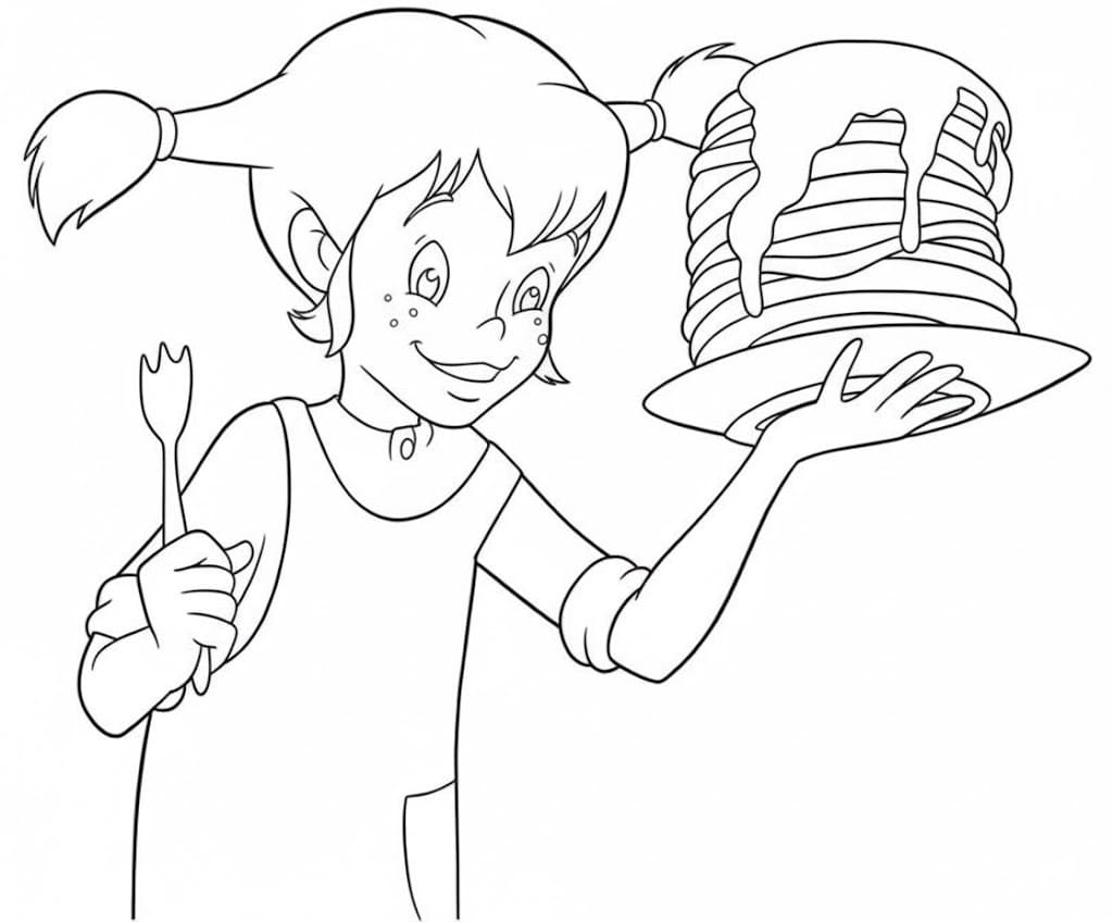 Pipi Dlouhá Punčocha 2 omalovánka