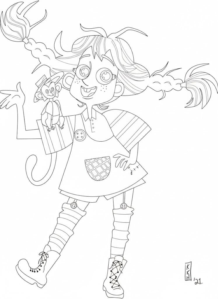 Pipi Dlouhá Punčocha 4 omalovánka