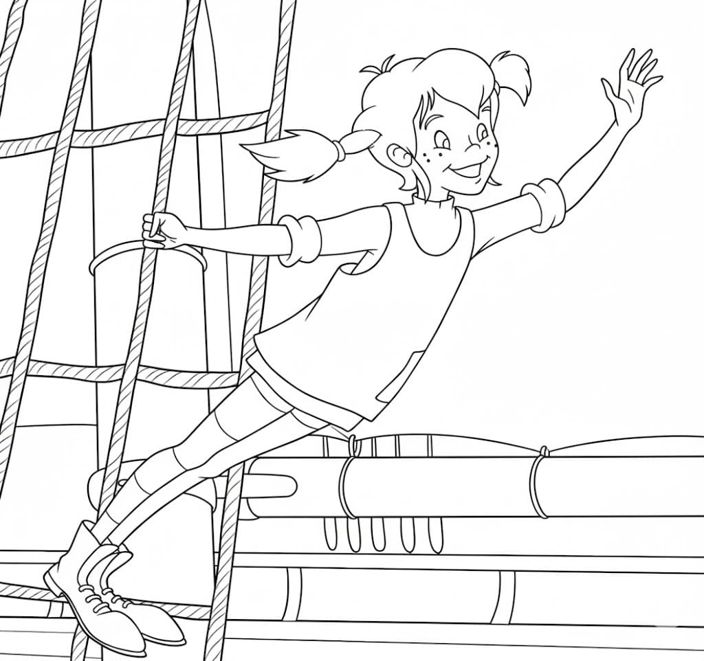 Pipi Dlouhá Punčocha 6 omalovánka