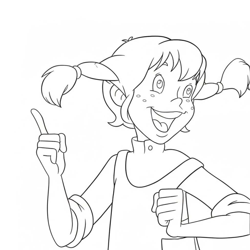 Pipi Dlouhá Punčocha 7 omalovánka