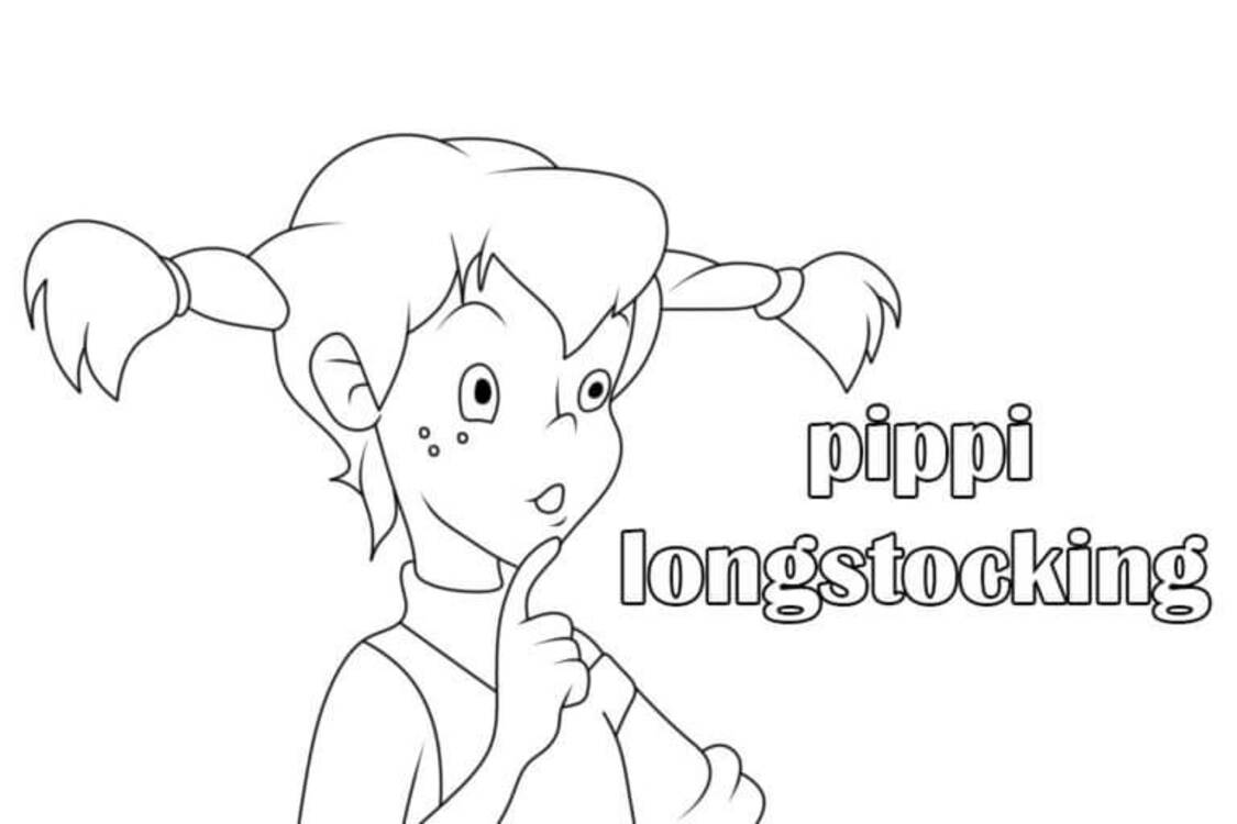 Pipi Dlouhá Punčocha tisknutelné omalovánka