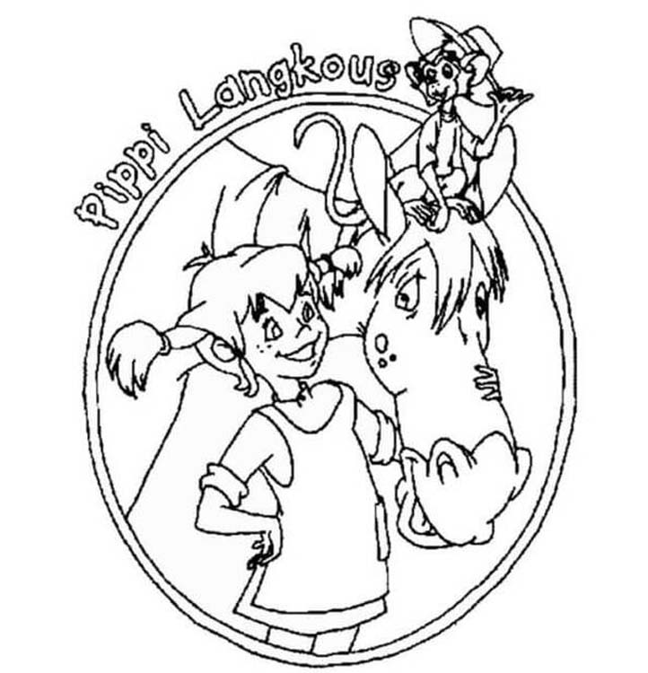 Pipi Dlouhá Punčocha zdarma omalovánka