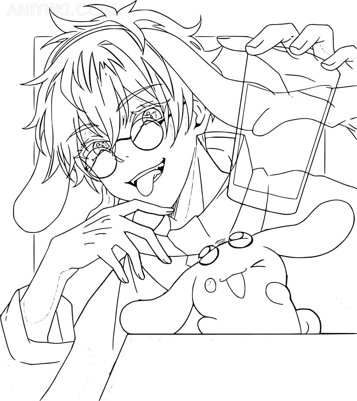 Satoru Gojo tisknutelné pro děti omalovánka