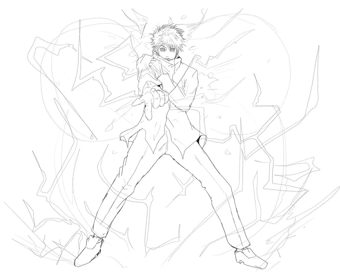 Satoru Gojo tisknutelné omalovánka