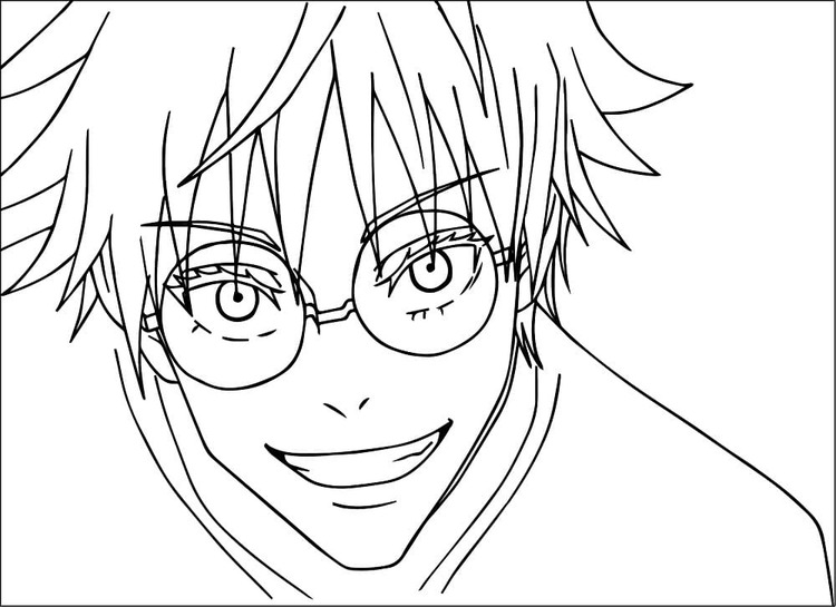 Satoru Gojo zdarma omalovánka