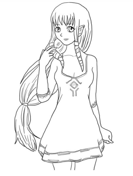 Zelda pro děti omalovánka