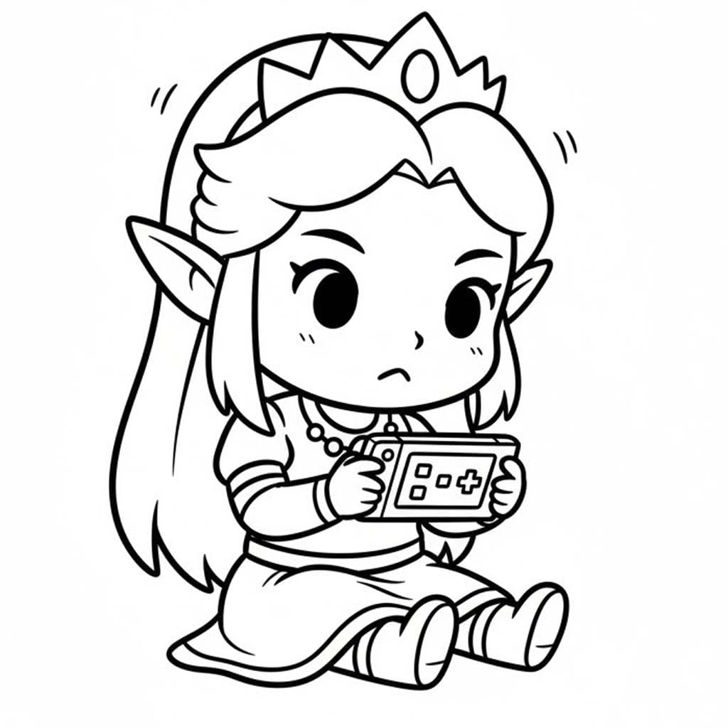 Zelda tisknutelné pro děti omalovánka