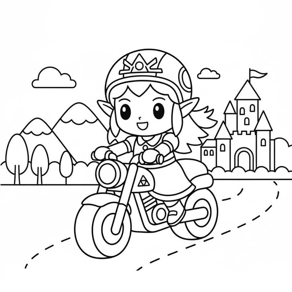 Zelda zdarma tisknutelné pro děti omalovánka