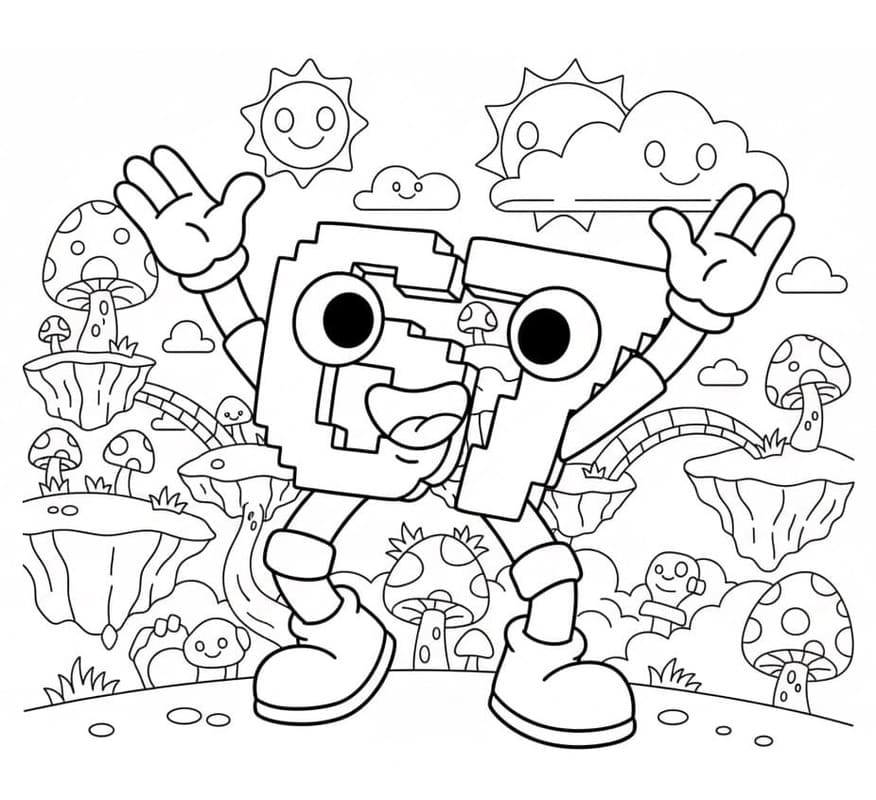 67 Brainrot pro děti omalovánka