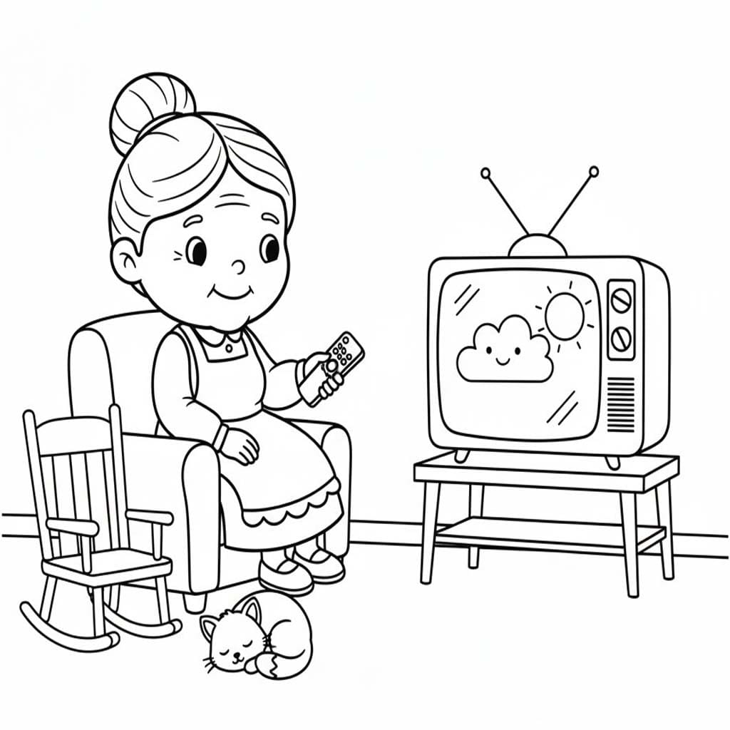 Babička 1 omalovánka