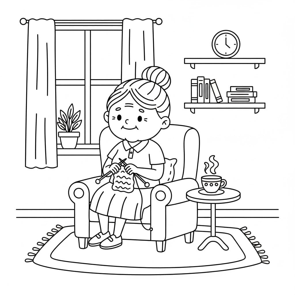 Babička 3 omalovánka