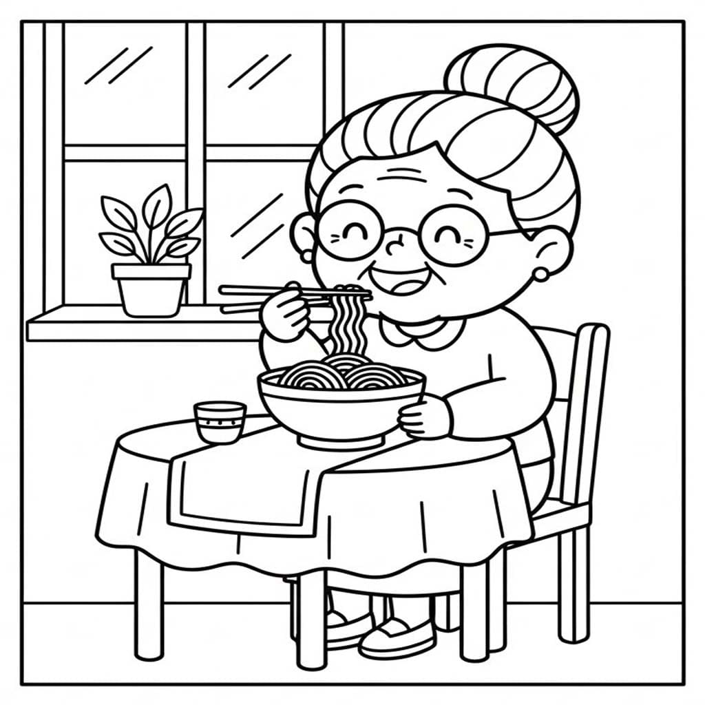 Babička 5 omalovánka