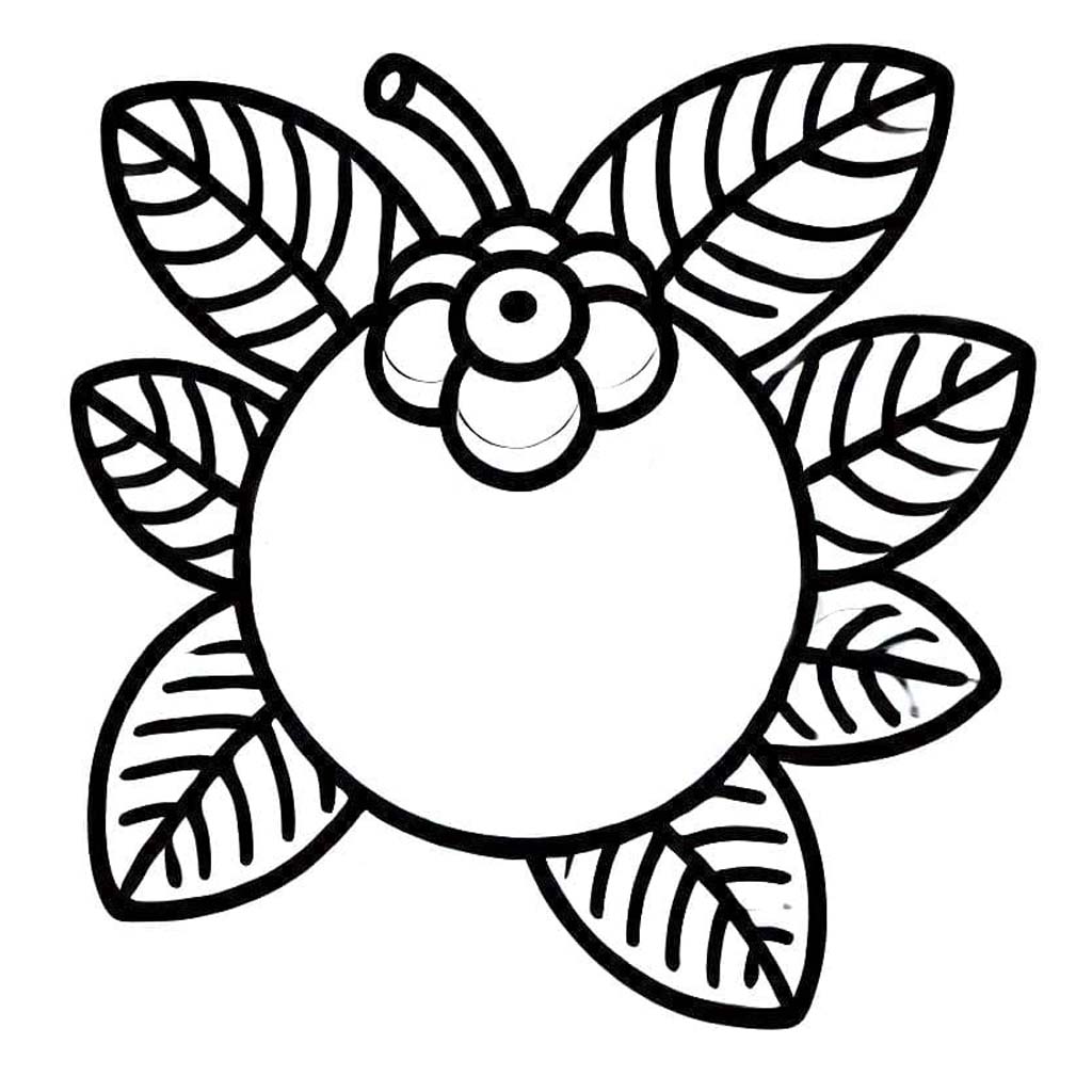 Borůvka snadný tisknutelné omalovánka