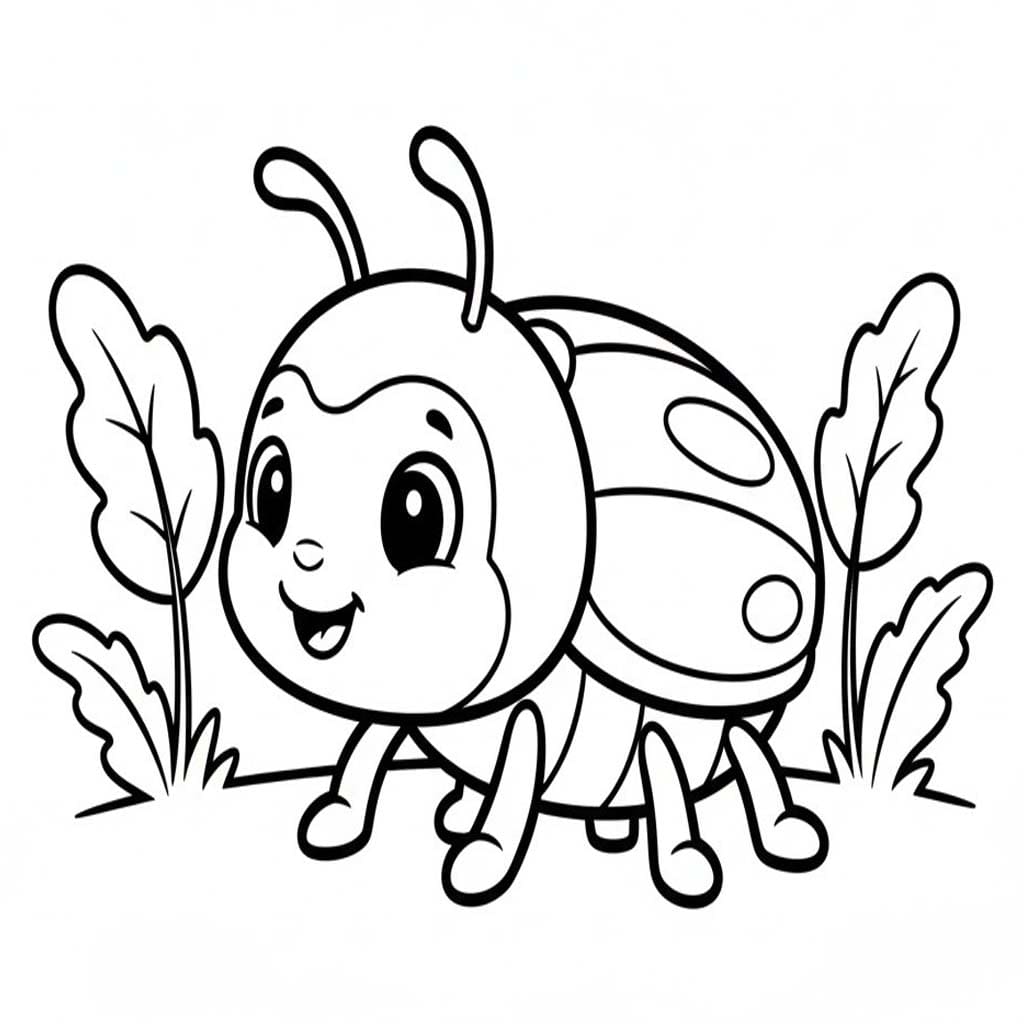 Brouci pro děti omalovánka