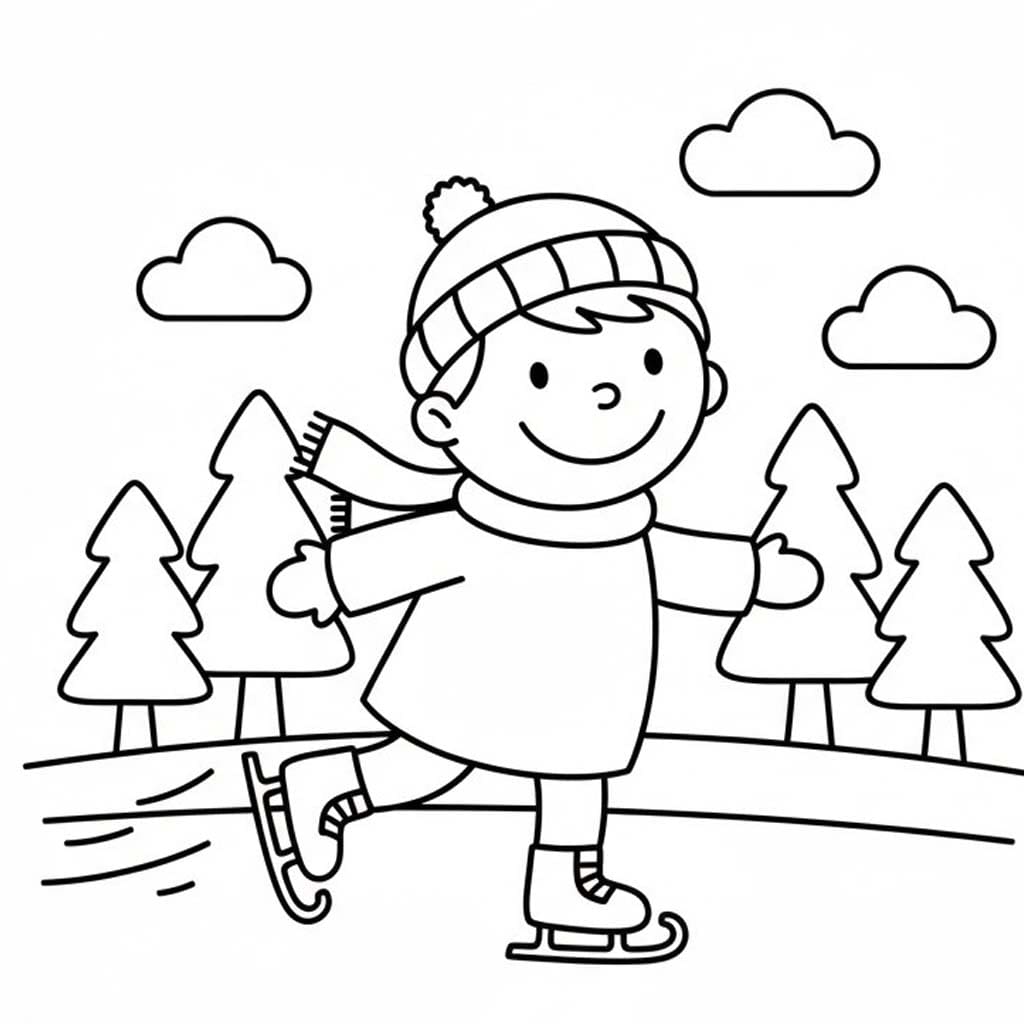 Bruslení 1 omalovánka