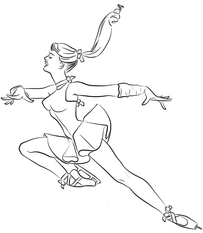 Bruslení 2 omalovánka